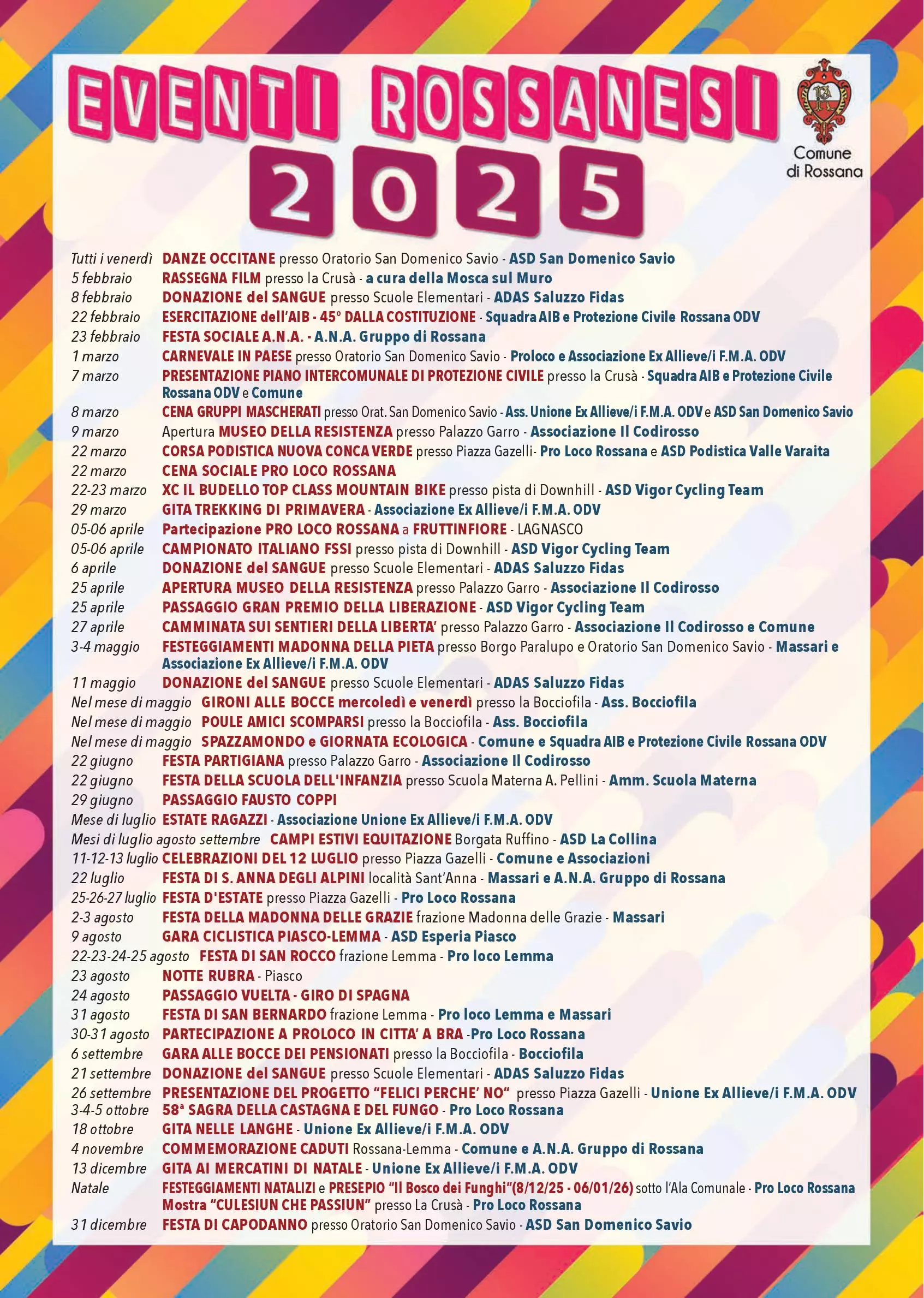 eventi 2025